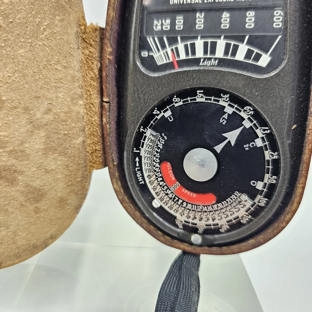 Weston Master II Camera Universal Exposure Light Meter w Leather Case VINTAGE